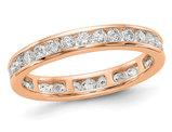 1.00 Carat (ctw H-I, I1-I2) Ladies Diamond Eternity Wedding Band Ring in 14K Rose Pink Gold